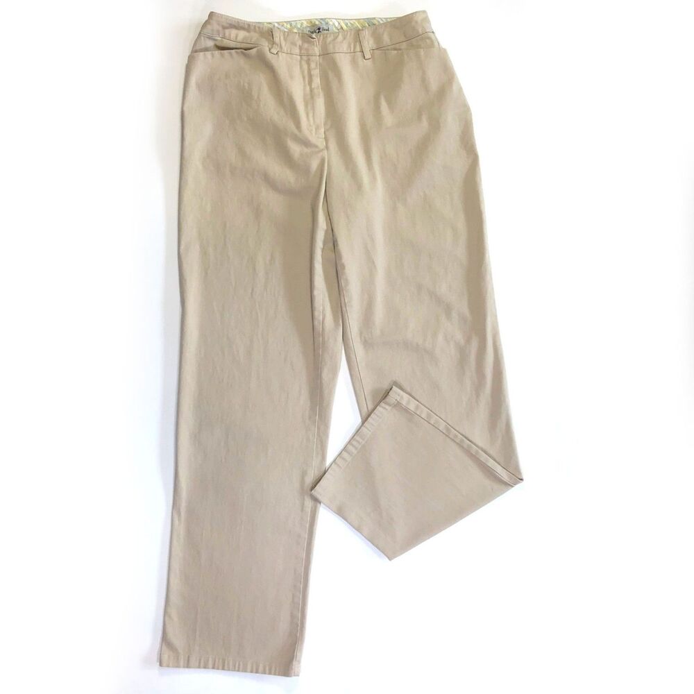 Duck Head Cream Mid-Rise Chino Pants Womens 6 - Picture 2 of 8
